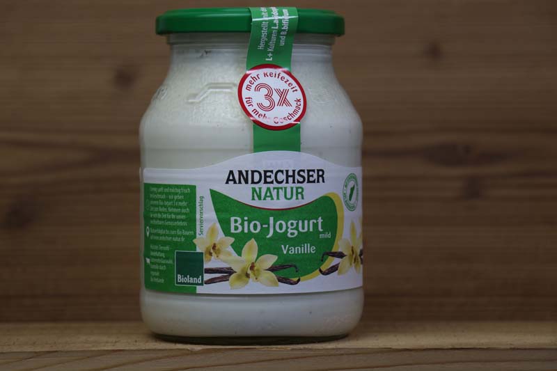 BioJoghurt mild, Vanille 3,7, 500ml Glas RegioDelivery