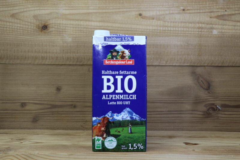 Haltbare Bio-Alpenmilch, 1,5%, 1l