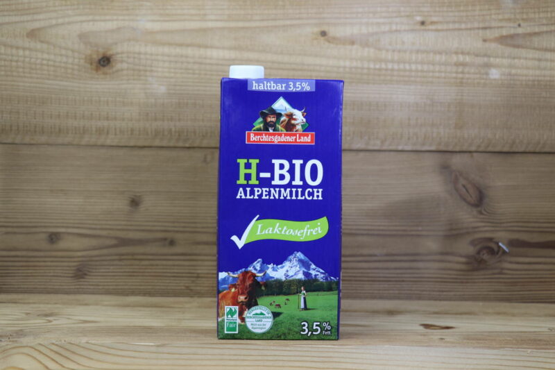 Haltbare Bio-Alpenmilch, 3,5%, laktosefrei, 1l