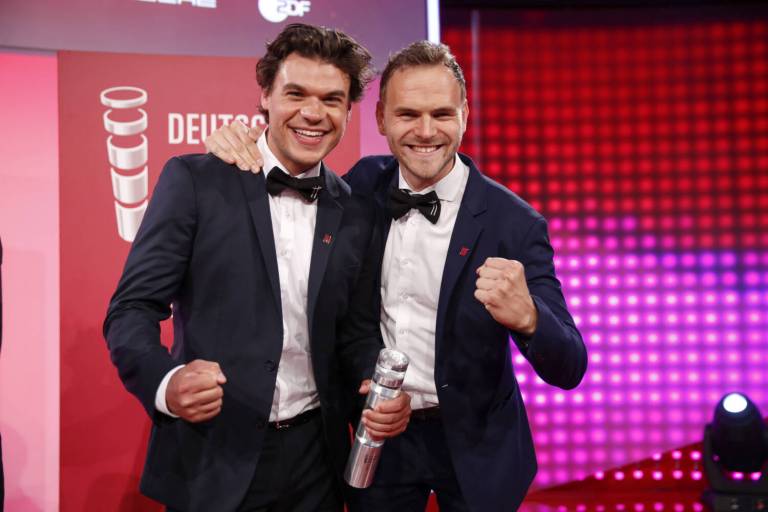 BERLIN, GERMANY - JUNE 20: Manuel Stoeffler and Michael Ziegler attend the Deutscher Gruenderpreis on June 20, 2017 in Berlin, Germany. (Photo by Franziska Krug/Getty Images for Deutscher Gruenderpreis)