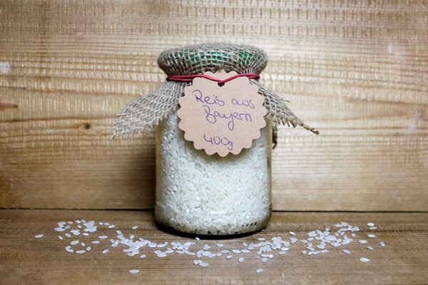 Reis aus Bayern Obsthof Knab 400g Glas Zero Waste Mein Regio Korn Pfandglas Pfand